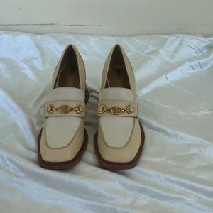Sam Edelman Quincy Block Heel Loafer Neutral Size 7M